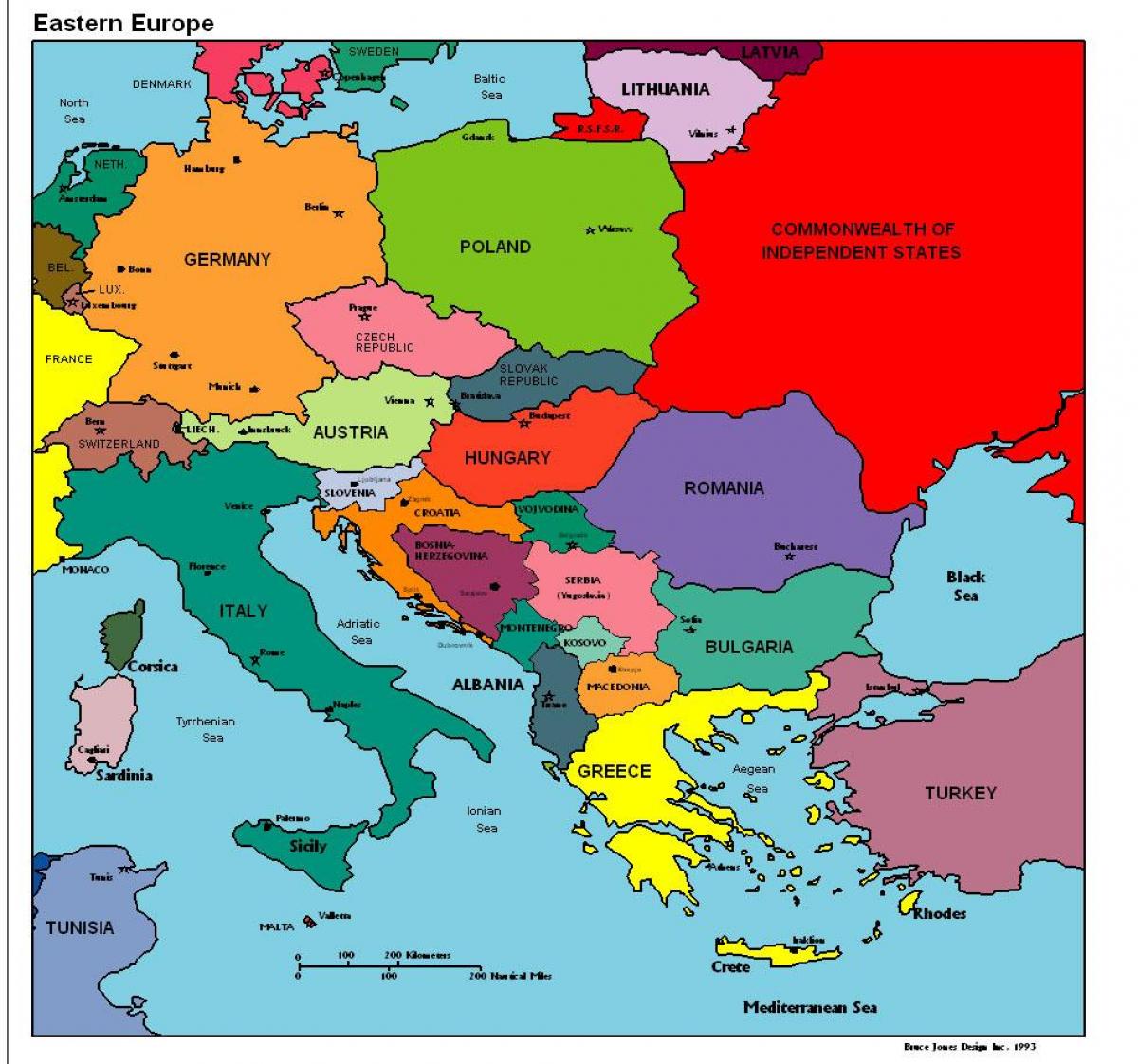 eiropas karte, kas rāda Albānija