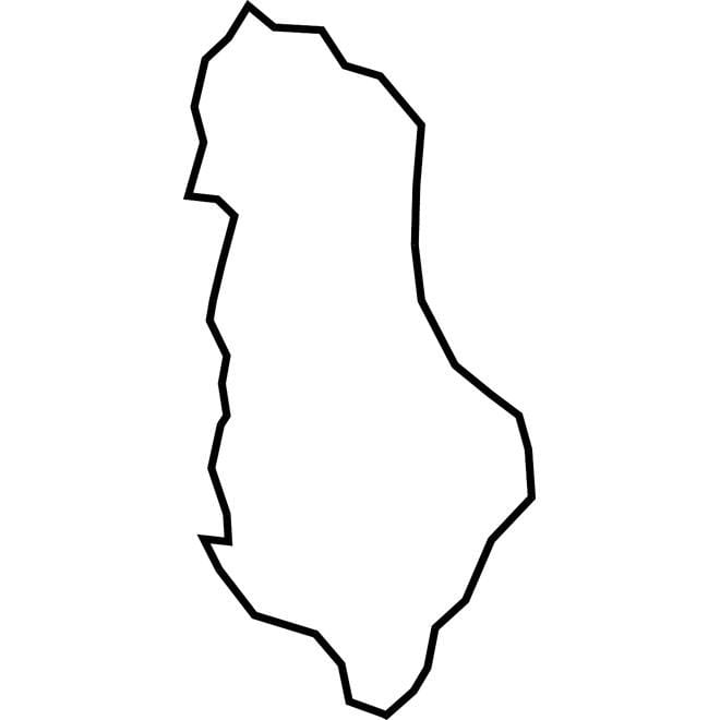 karte Albānija kartes vektoru