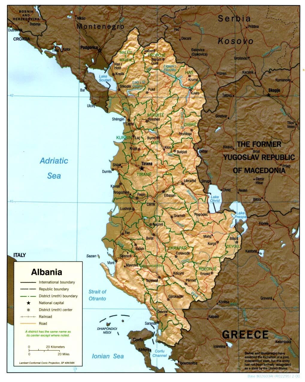 Albānijas veco karti