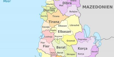 Kartes Albānijas politisko