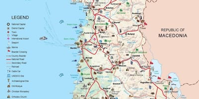 Dhermi kartes Albānija